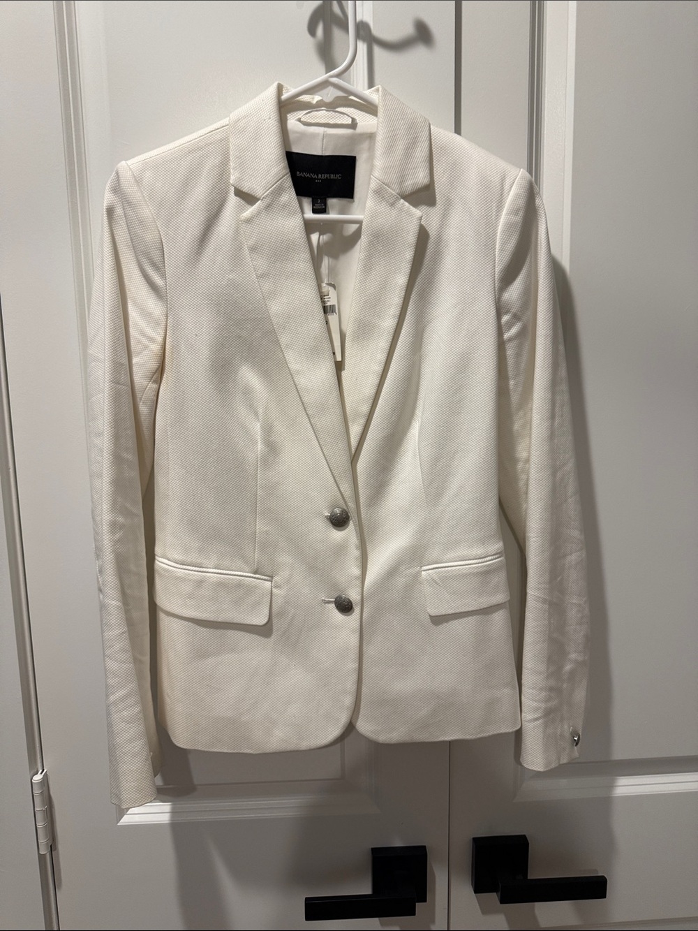 Size 2 NWT Banana Republic Women’s Off-White Textured Blazer